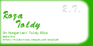roza toldy business card