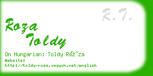roza toldy business card